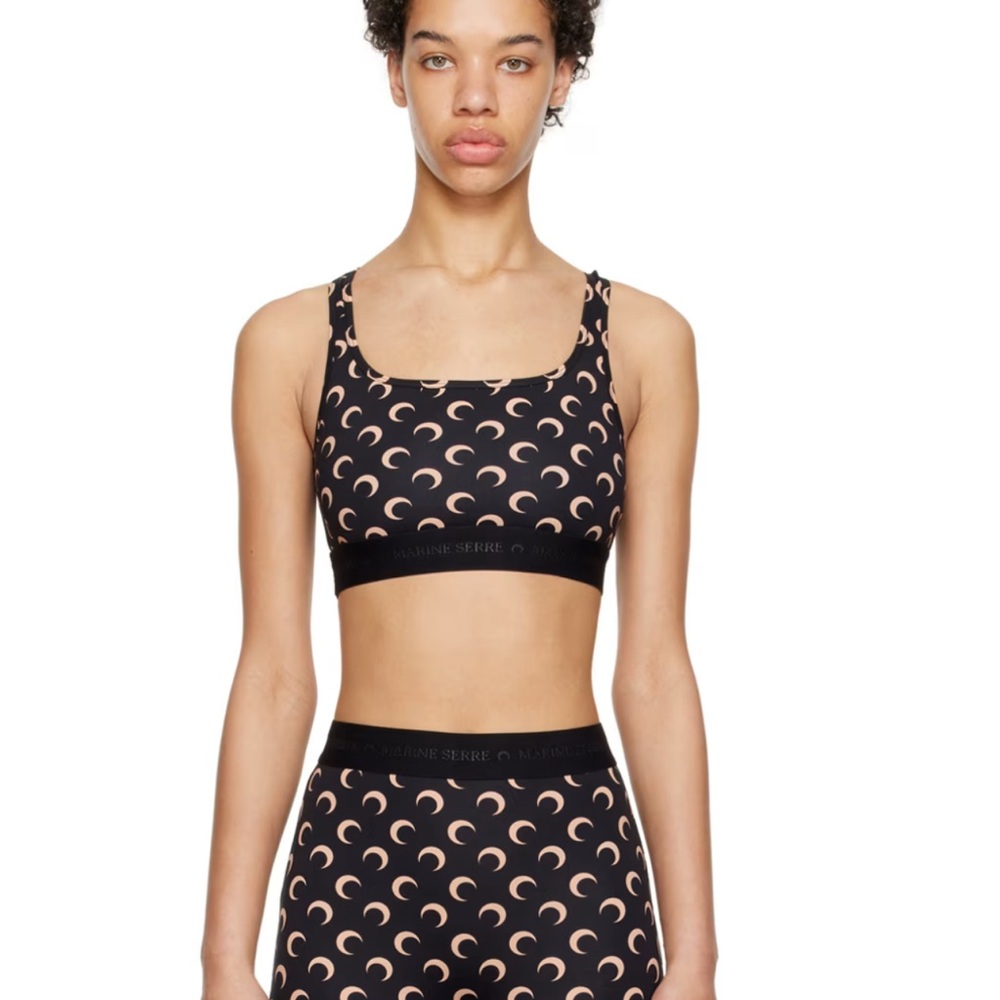 Marni Black and Cream Patterned Leggings and Cream top